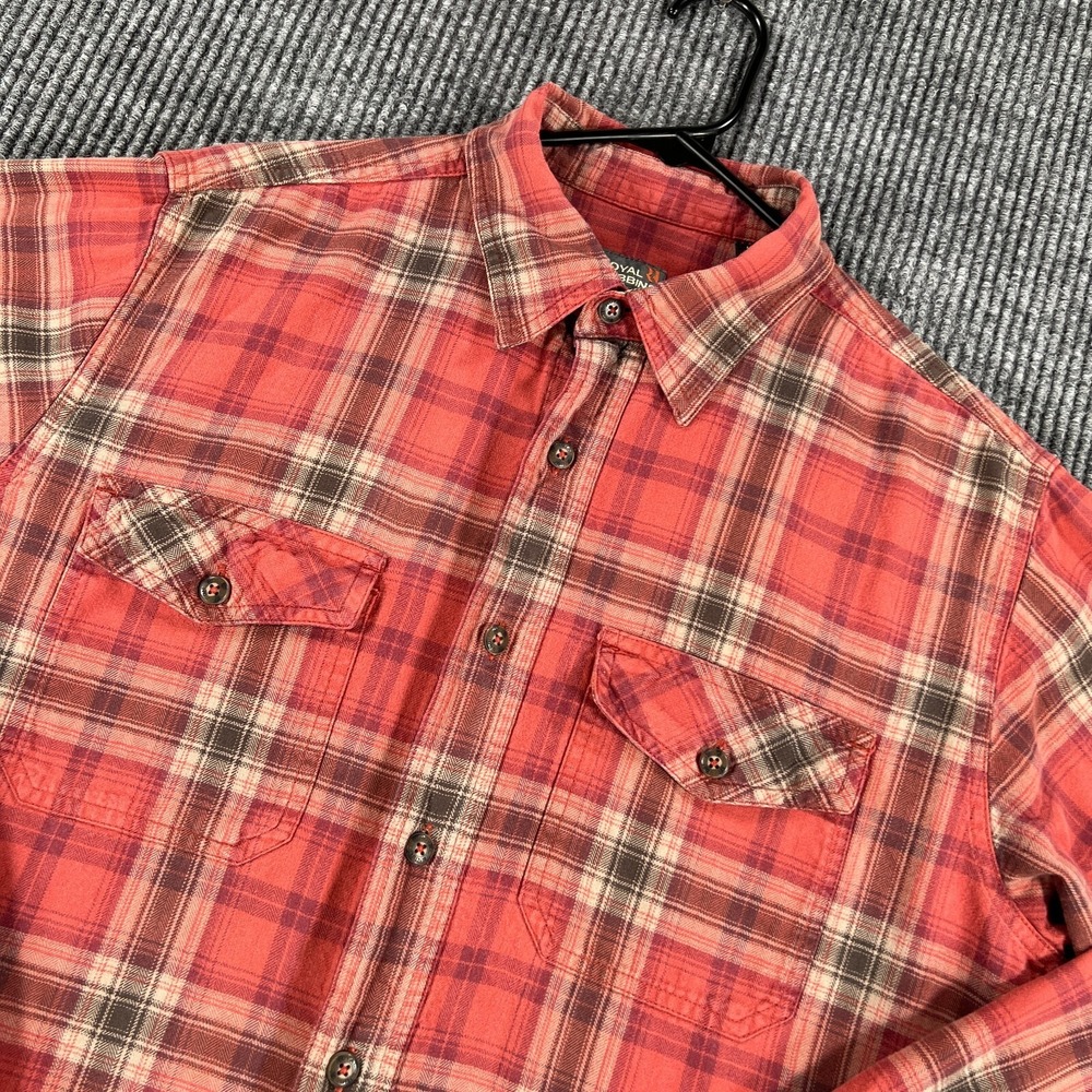 Royal Robbins Shirt Mens‎ Medium Red Plaid Long Sleeve Button Up Outdoors Casual